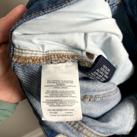 Madewell Womens Classic Straight Jeans Size 24 Distressed Raw Hem Straight Leg - Picture 9 of 14